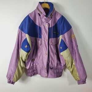 Vintage Descente  women's ski Jacket, nylon, purple, Blue Color